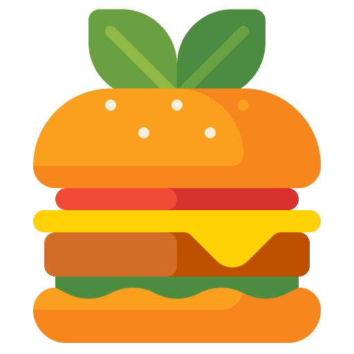 Vegetarian food burger healthy food organic icon