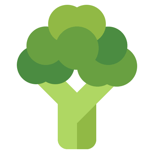 Broccoli vegan food and restaurant vegetarian icon