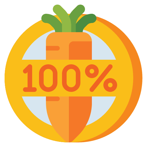 Natural carrot vegan care icon