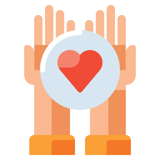 Handmade hands miscellaneous heart icon
