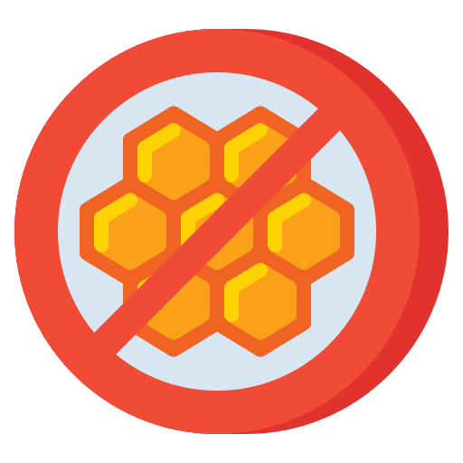 Honey free diet allergy nutrition icon