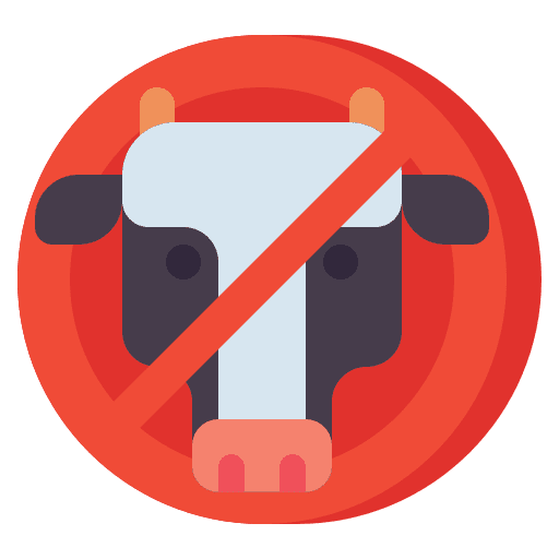 No cow meat diet food and restaurant vegetarian icon
