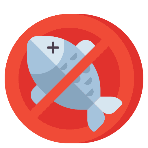 No fish diet free forbidden icon