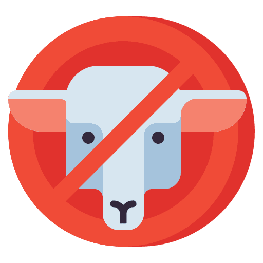 No meat food and restaurant vegan lamb icon