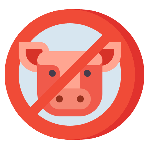 No pork pig food no eating icon