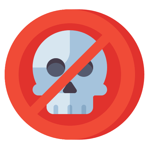 Non toxic skull chemical non toxic icon