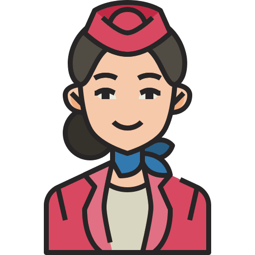 Flight attendant flight attendant flight assistant woman icon