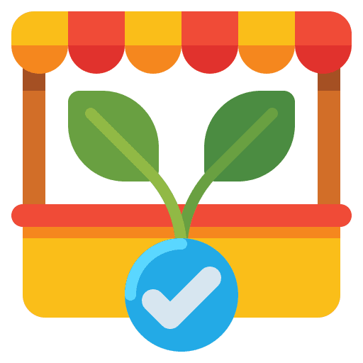 Market healthy food store market icon