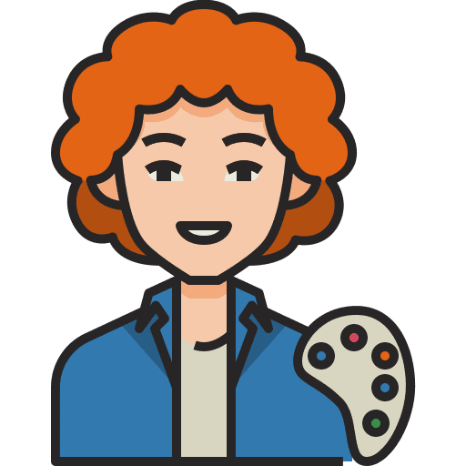 Artist occupation painter paint palette icon