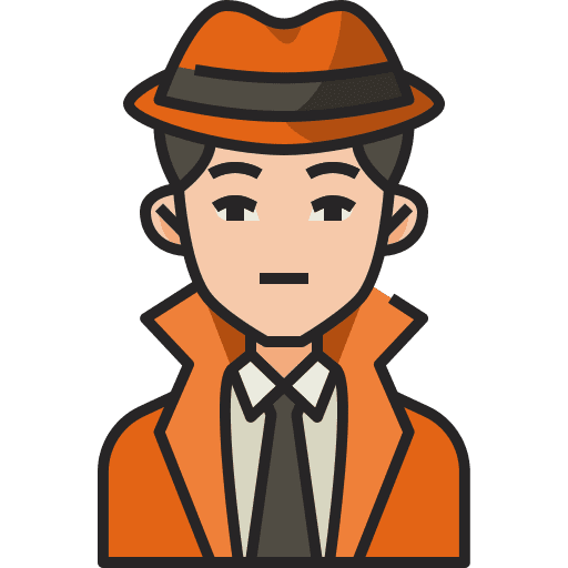 Detective magnifying glass job private investigator icon