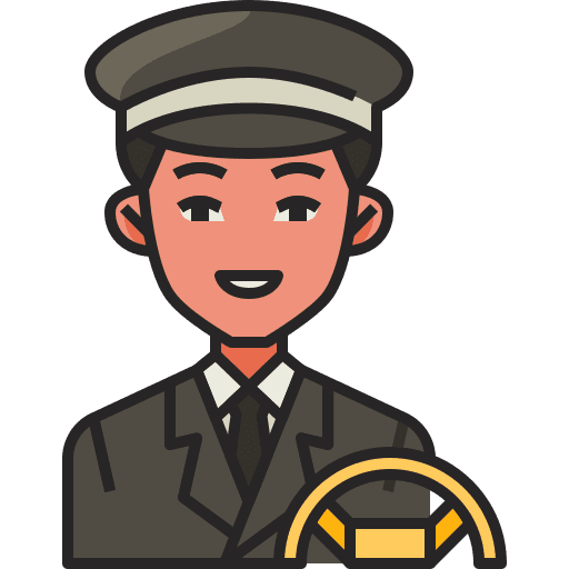 Driver profession user man icon