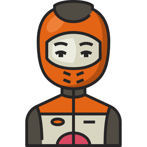Racer avatar profession uniform icon
