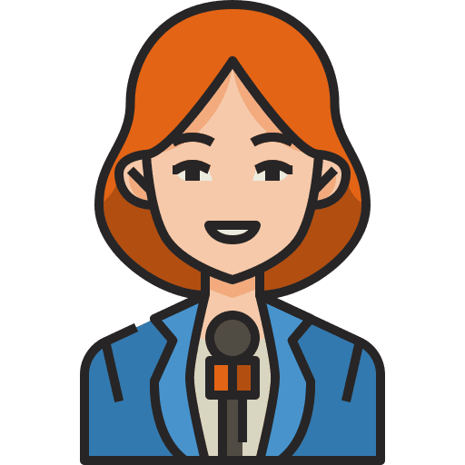 Reporter news reporter microphone information icon