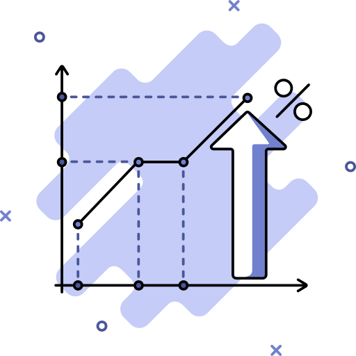 Growth chart stats statistics business and finance icon Growth chart stats statistics business and finance icon