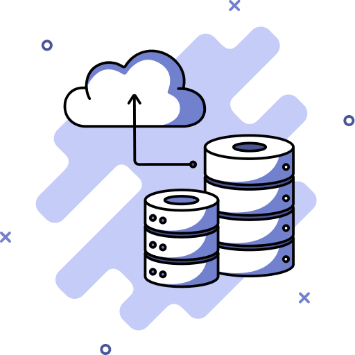 Migrate cloud database cloud data cloud connection icon