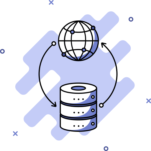 Big data seo and web data assessment database icon Big data seo and web data assessment database icon