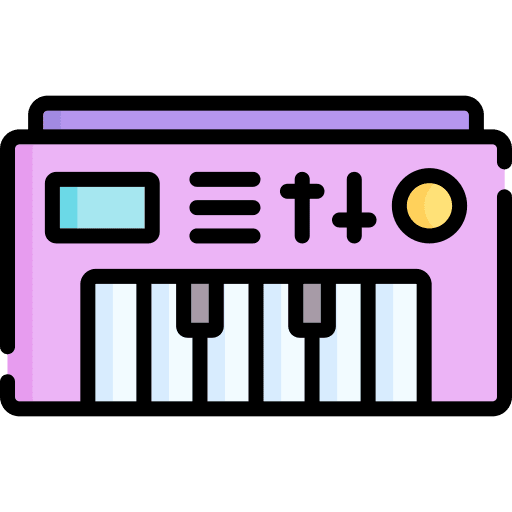 Keyboard kid kid and baby musical instrument icon Keyboard kid kid and baby musical instrument icon