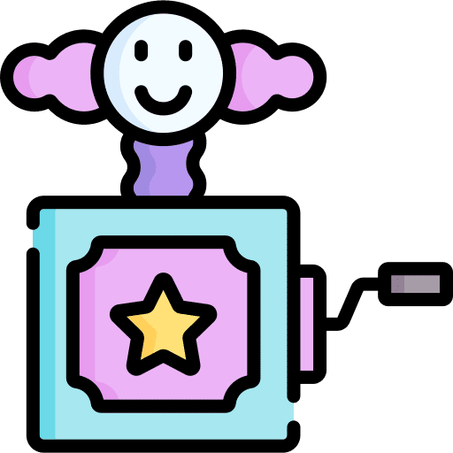 Jack in the box surprise child joke icon Jack in the box surprise child joke icon