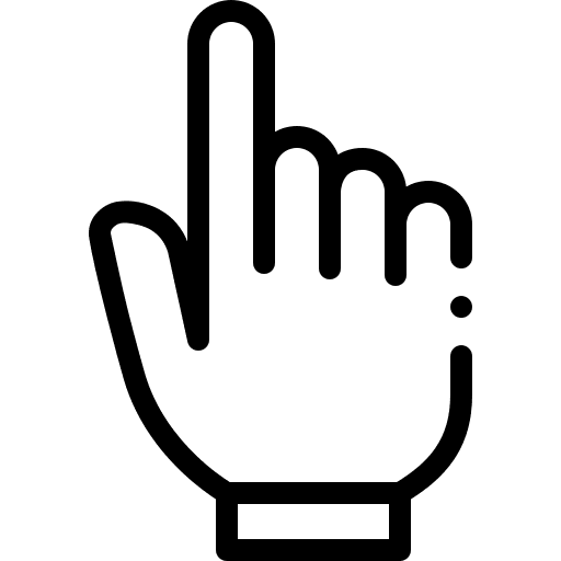 Pointer finger hand gestures icon