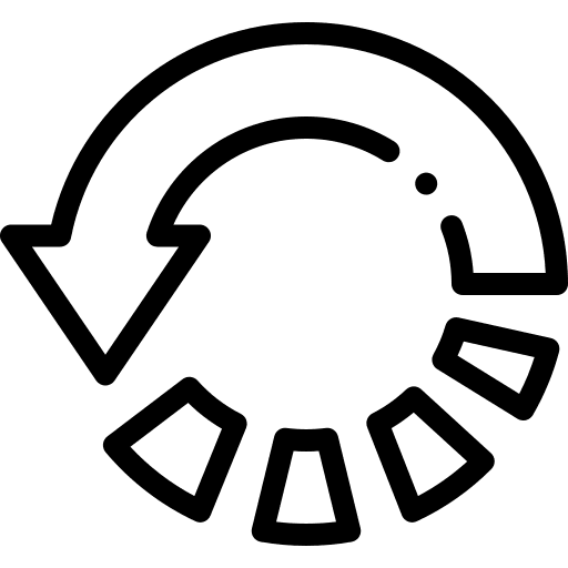 Rotating user interface replay arrows icon