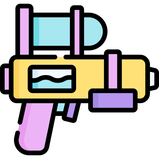 Water gun kid and baby water gun toy icon Water gun kid and baby water gun toy icon