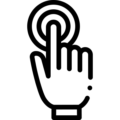 Double click action click finger icon