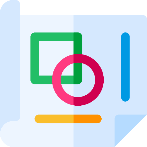 Project sketch plan drawing icon