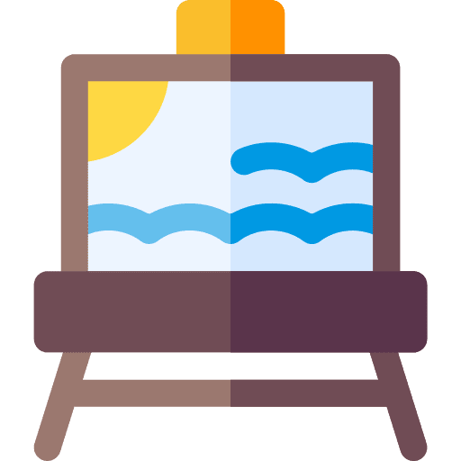 Easel paint education easel icon