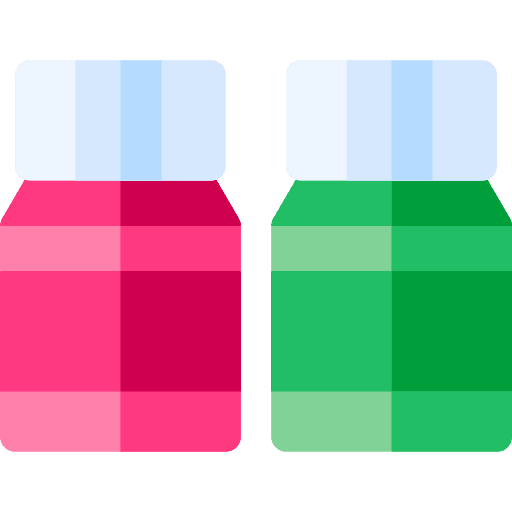 Gouache paint bottle art icon