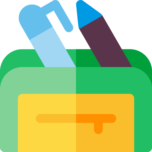 Pencil case office pencil note case icon