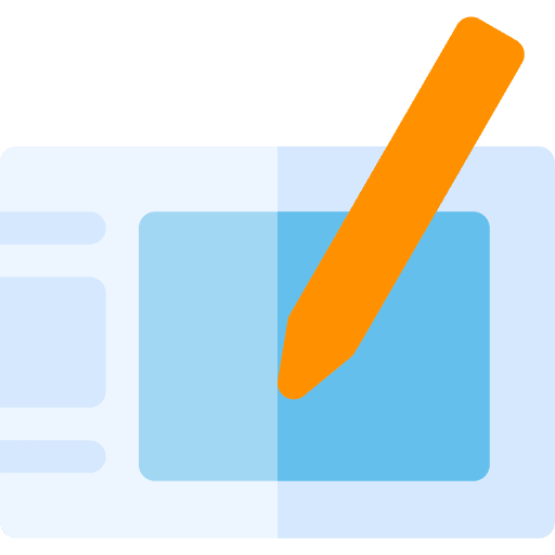 Graphic tablet device edit tools art icon