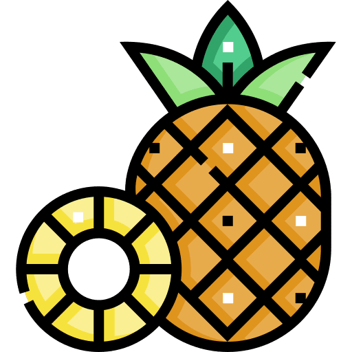 Pineapple vegan pineapple healthy food icon