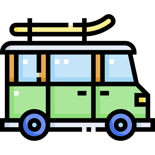 Road trip travel car surf van icon Road trip travel car surf van icon