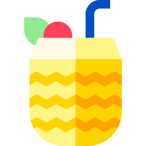 Piña colada straw food and restaurant alcoholic icon Piña colada straw food and restaurant alcoholic icon