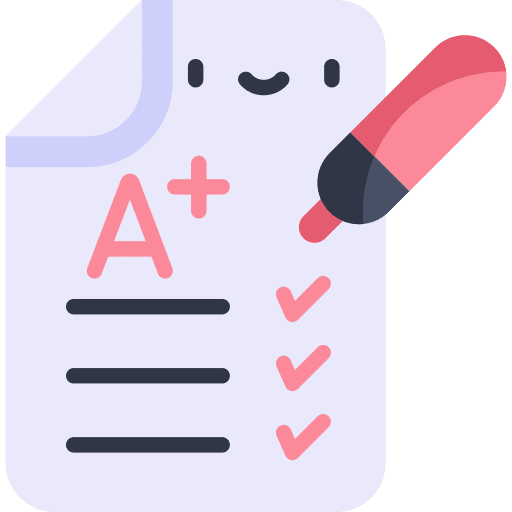 Test grades pass a+ icon