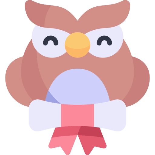 Owl owl diploma education icon