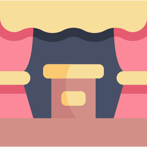 Stage performance show curtain icon Stage performance show curtain icon