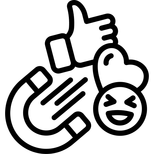 Magnet react reaction laugh icon
