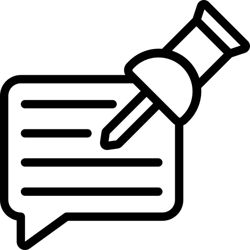 Message pin bubble communications icon