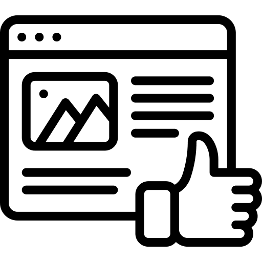 Website social media like site icon