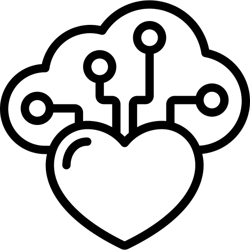 Heart love cloud online icon