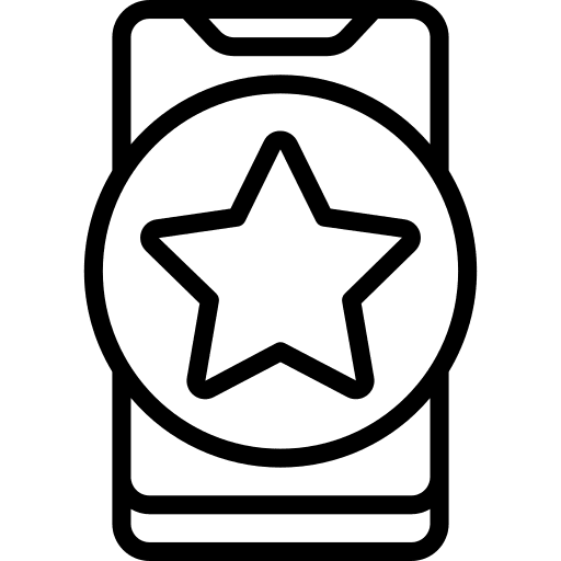 Rating phone rating star icon
