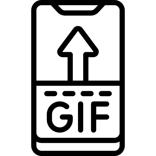 Gif image gif sending icon
