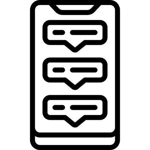 Mobile communications phone chat icon