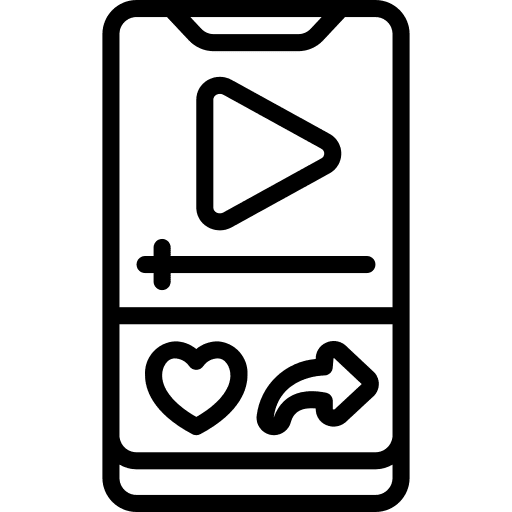 Video reaction phone video icon