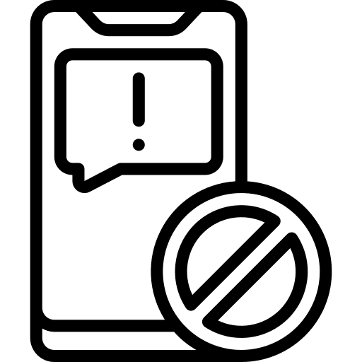Block phone communications chat icon
