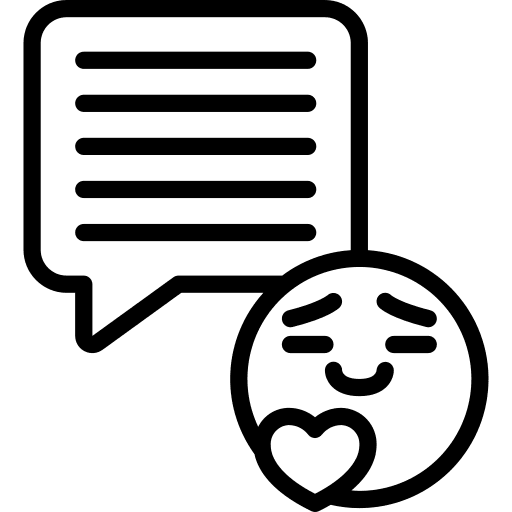Comment love message face icon