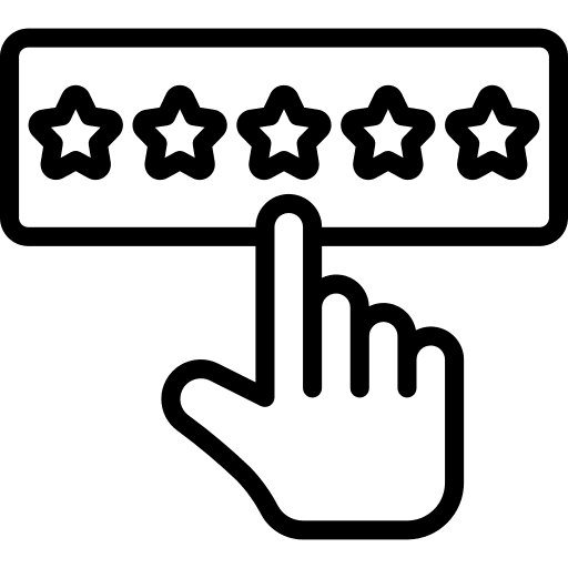 Rating rating stars hand icon