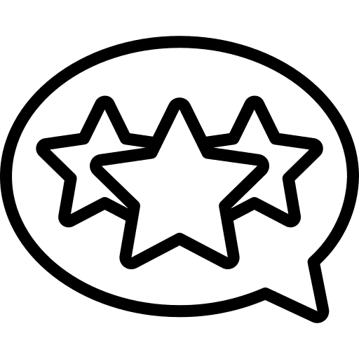 Rating stars chat rating icon