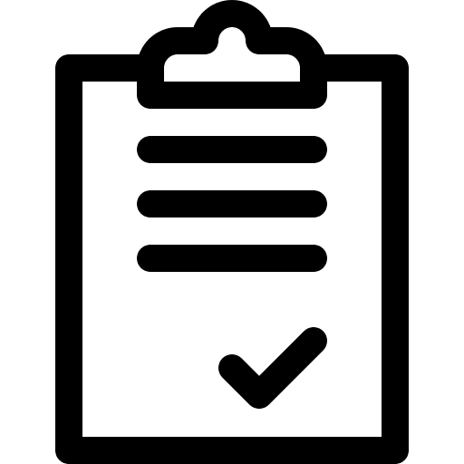 Completed task check clipboard task icon